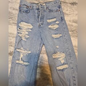 Levi's Blue Boyfriend Jeans Relaxed Fit